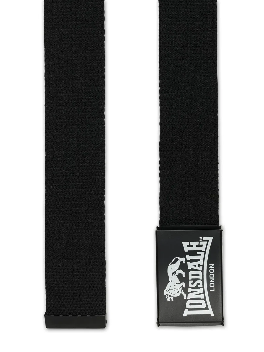 Lonsdale Gürtel Starbotton Cinturón, Negro, 130 cm Unisex Adulto