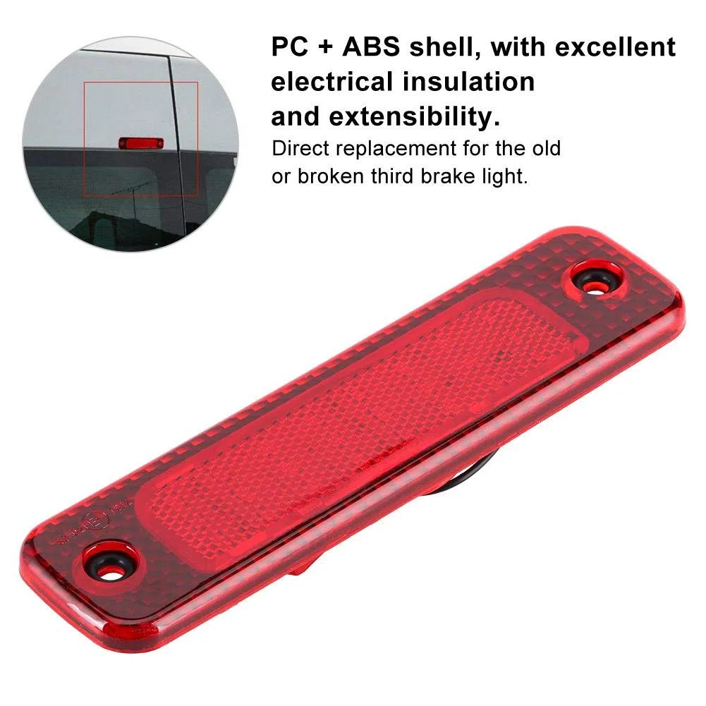 Akozon Tercera luz de freno Tercera luz de freno trasera montada en alto 5128002 7C16-13N408-AC Para Transit MK7 2006-2014 Transit Tourneo 2006-2014(rojo)