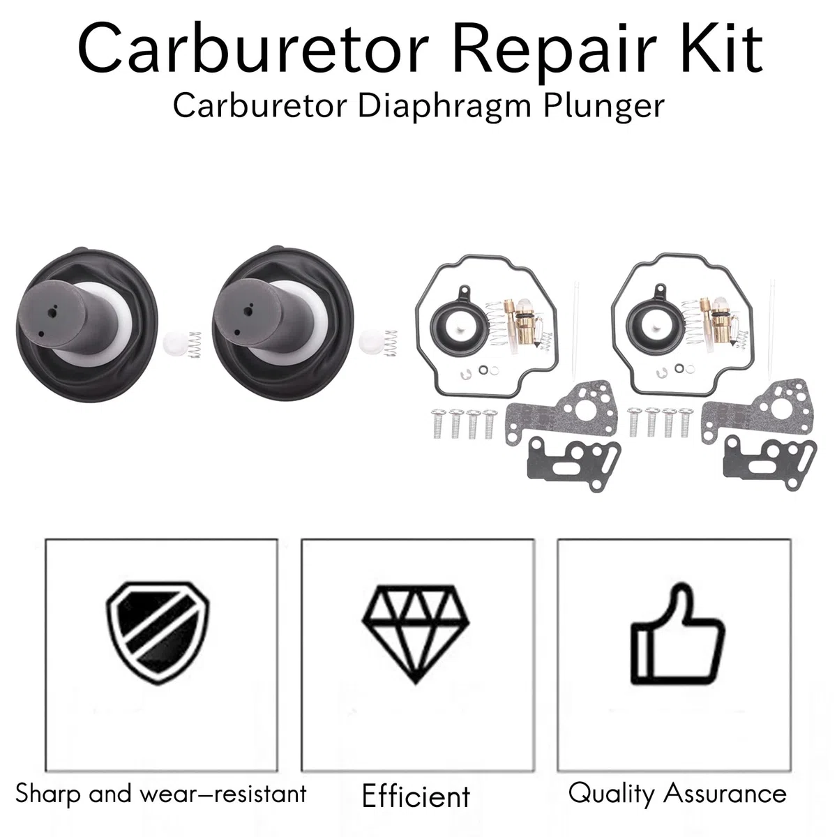 Kit de Reparación de Carburador para Virago XV535 1990-2001 XV 535 Diafragma de émbolo, kit de reparación de carburadores con piezas de aguja de flotador