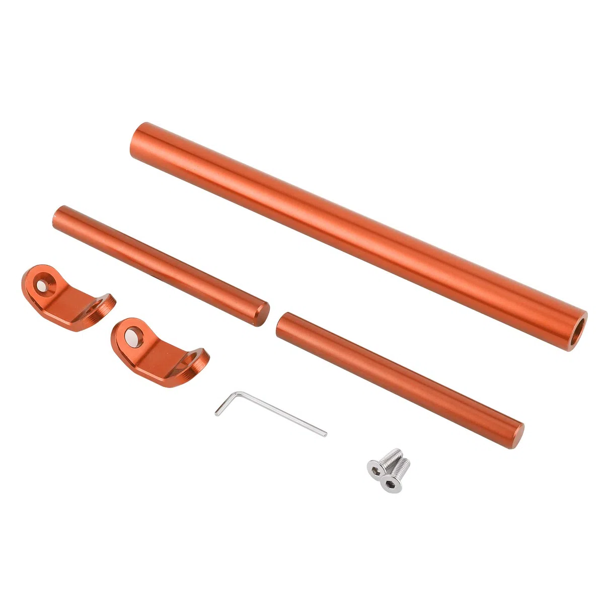 Barra de equilibrio de motocicleta Aramox, barra de equilibrio CNC de aleación de aluminio, manillar transversal, refuerzo extendido para motocicleta(naranja)