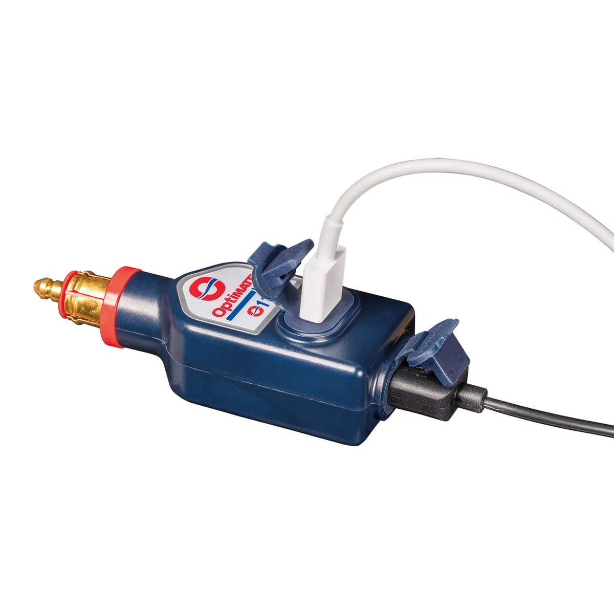 Optimate TecMate USB O-115, Cargador USB Impermeable de Salida Doble de 3300 mA, con Conector Motocicleta (Compatible con BMW, Triumph, Ducati Multistrada)