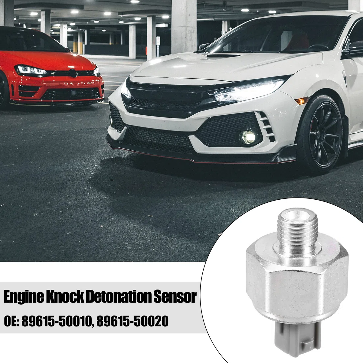 X AUTOHAUX Sensor De Detonación Para Toyota Celica 1992-1993 1Pc | Color Plateado Y Gris, Material Plástico Y Metal, Oe# 89615-50010/50020, Para Lexus Ls400/Sc400 90-97