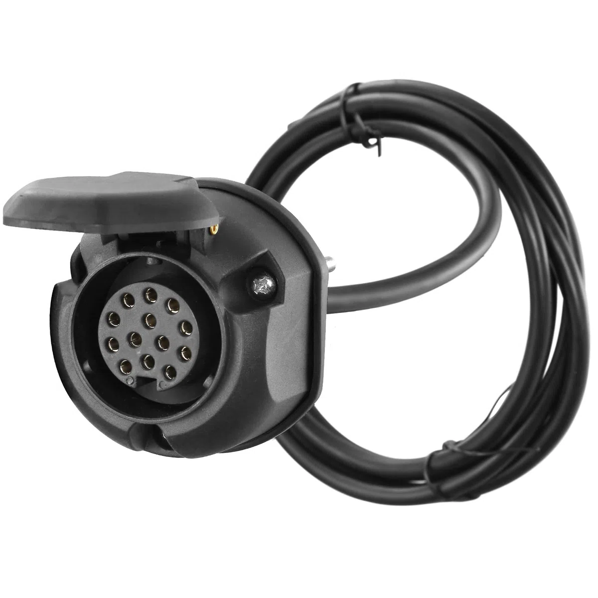 Zócalo de Remolqu 13 Polos con 2 m Cable Precableado
