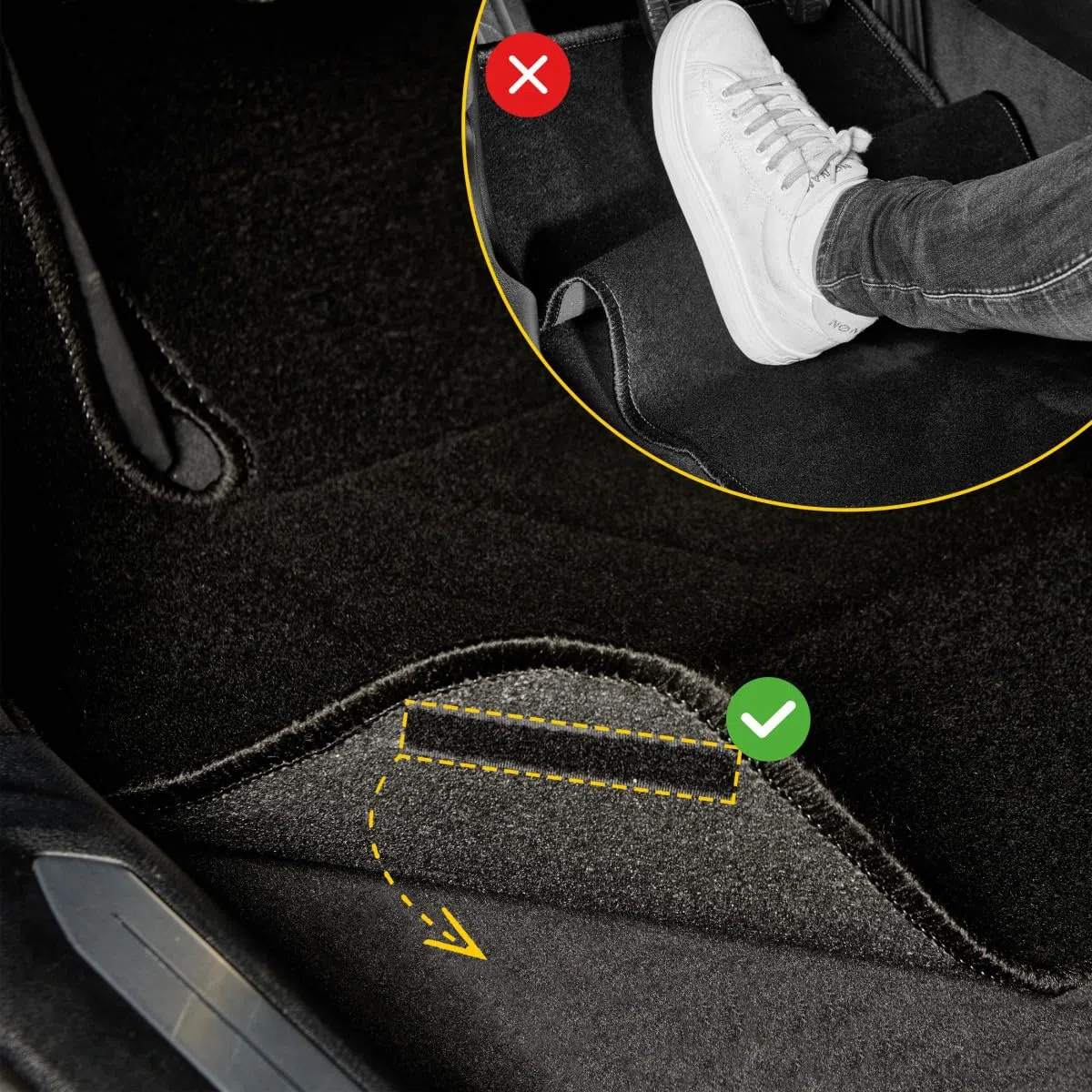 DBS - Alfombrillas para Coche - A Medida para Clio 3 (2005-2014) - con Clips - Alfombrillas Antideslizantes para Coche - 4 Piezas