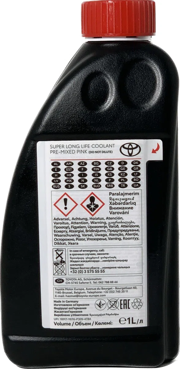 TOYOTA Anticongelante Refrigerante Original Super Long Life Coolant Pre-Mezclado 1 litro 08889-80150