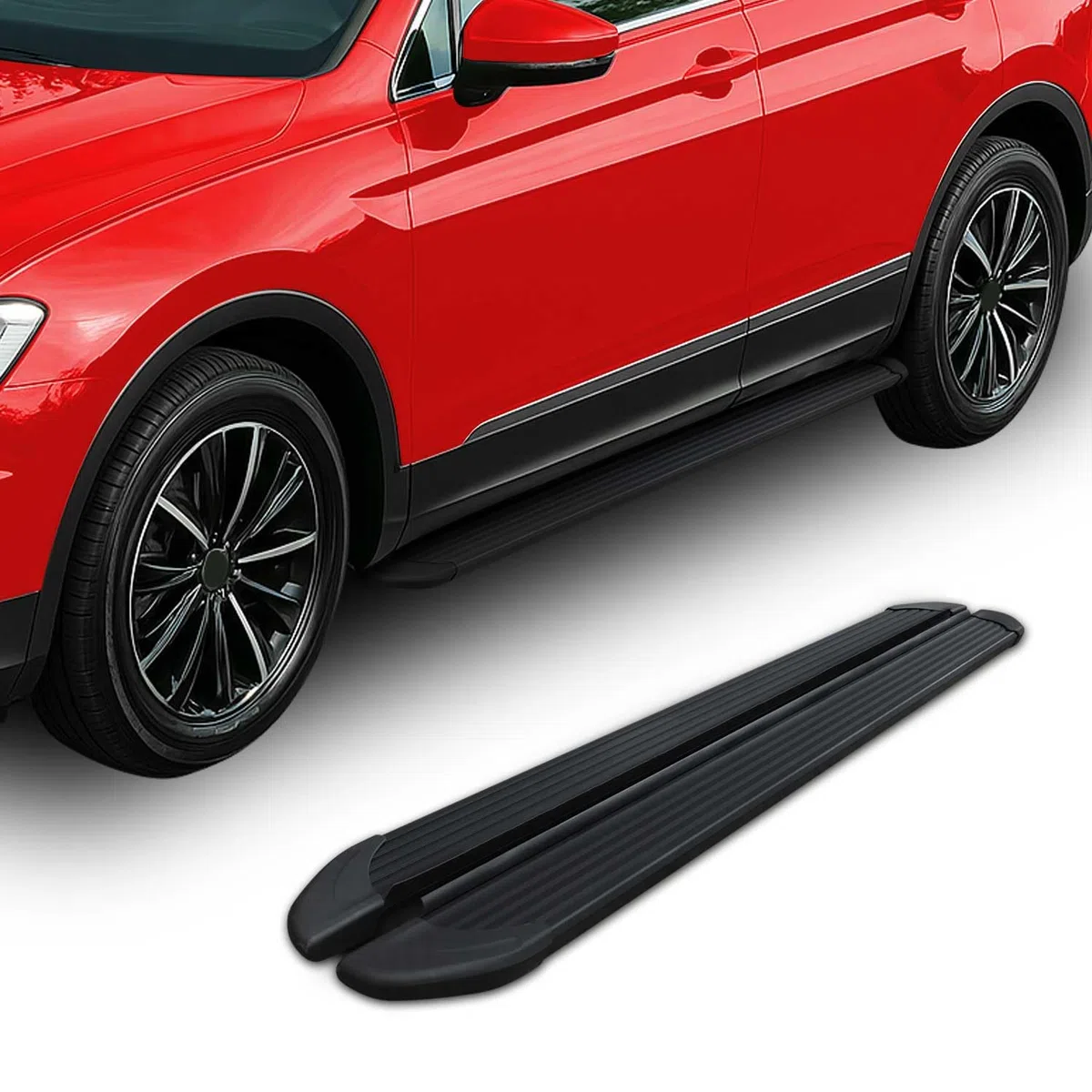 OMAC Faldones Laterales Estribos Laterales Schweller Compatible con Porsche Cayenne 2010-2017 ALU Negro