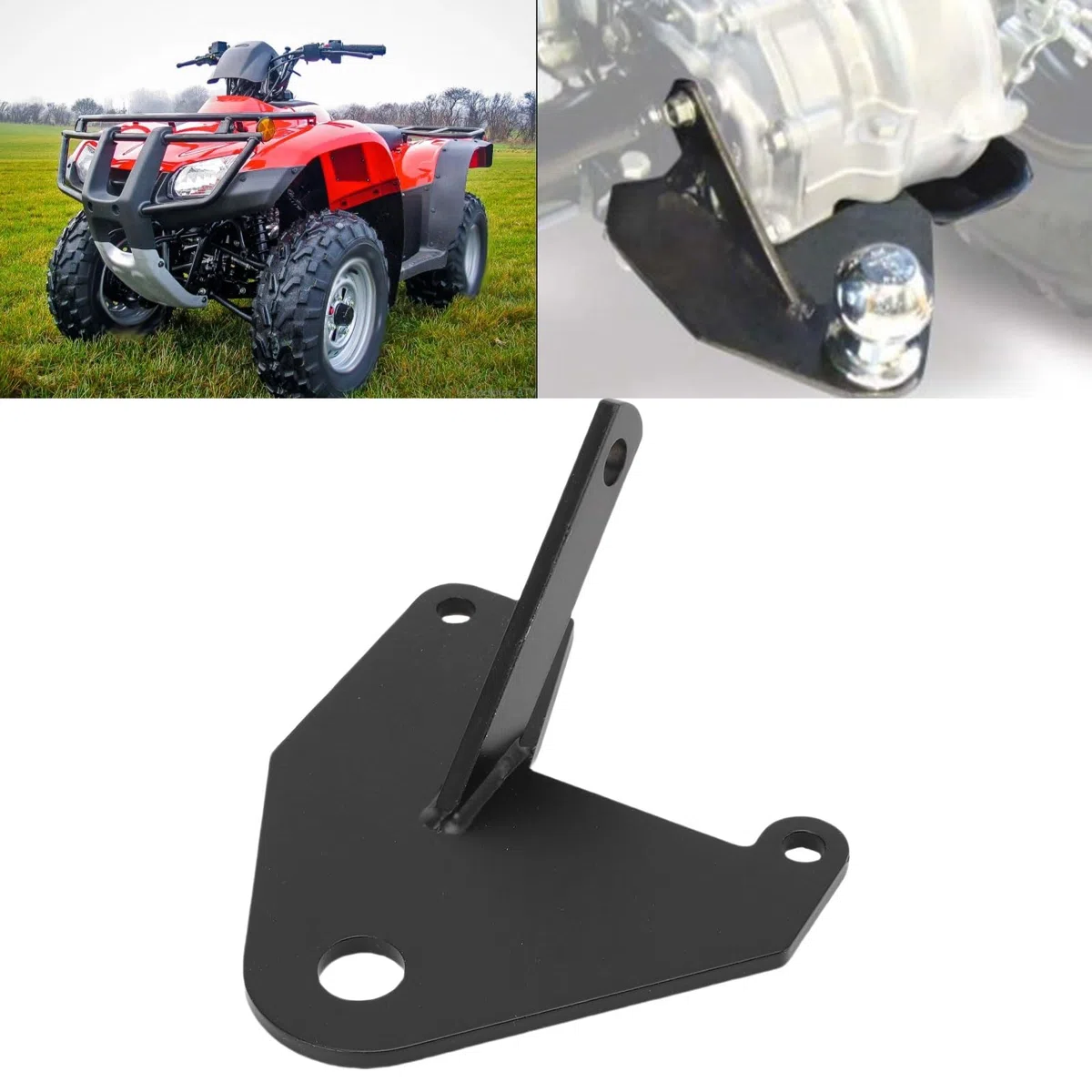 3/4 pulgadas Piezas del receptor de enganche del remolque de motocicleta, enganche del receptor ATV, perno de recubrimiento de polvo negro de montaje de bola de remolque
