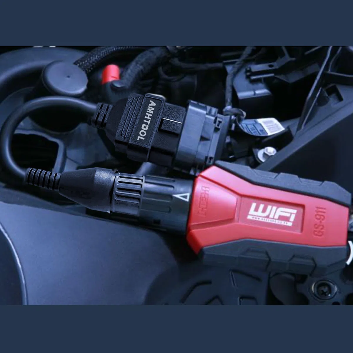 Adaptador OBD2 para BMW con Conector Masculino de 10 Pin GS-911 a Conector 16 Pin,Compatible con la Herramienta de escaneo GS-911 WiFi para Motos Euro 4 del año de Modelo 2017 y Superiores