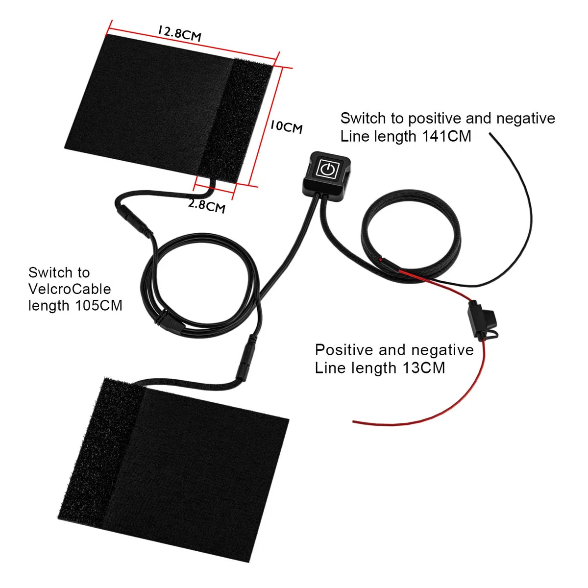 Puños calefactables para motocicleta y bicicleta Overgrips - Empuñadura con control de temperatura inteligente de tres niveles 12V, universal, 1 par