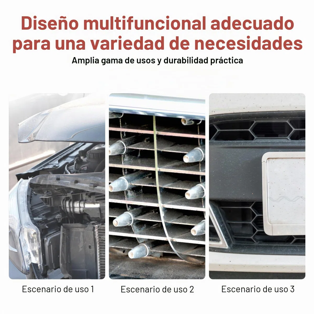 Rejilla Metálica de Aluminio para Carreras - Panal Universal para Coche, con Tijeras y Guantes, 100 x 33 cm (Negro)