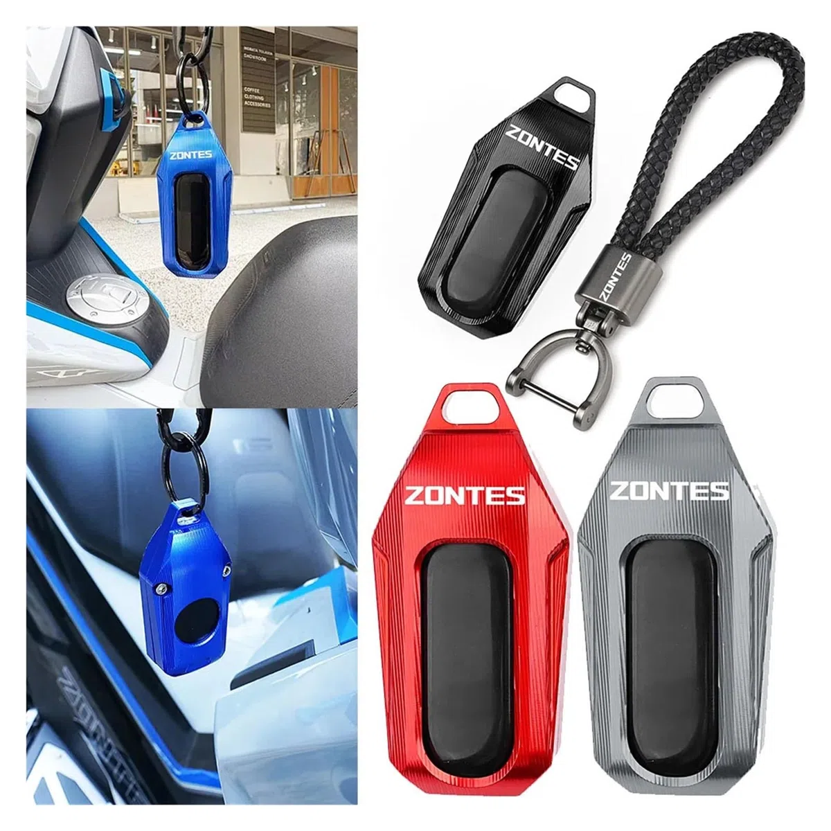Carcasa protectora de llave de aleación de alumini Para ZONTES 368G 368E 368D 368M 368K 703F 703RR/R 2024-2026 350E/M Accesorios Para Motocicletas Funda Protectora Para Llaves Llavero
