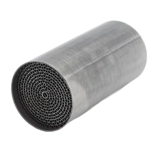 Aramox Catalizador de Tubo de Escape, Silenciador Medio Delantero Universal para Motocicleta, Hierro, 48x100mm