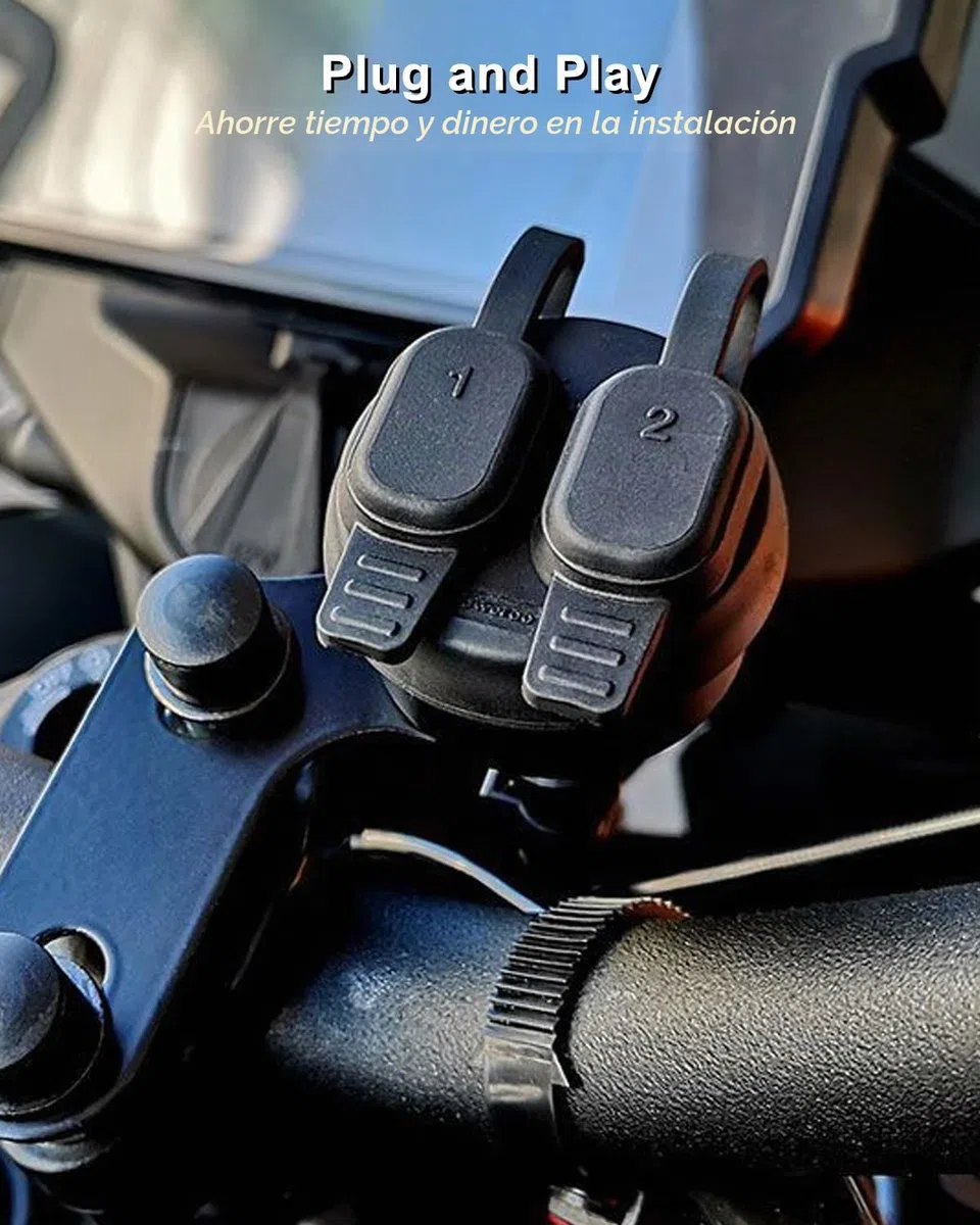 Cargador USB de 5V para Motocicleta de Doble Ajuste para BMW R1200GS R1250GS R1250RT R1200RT R nineT K1600GT K1600GTL K1300S K1300GT G310GS F900R F900XR F850GS F750 F650GS S1000XR, Reemplaza Enchufe