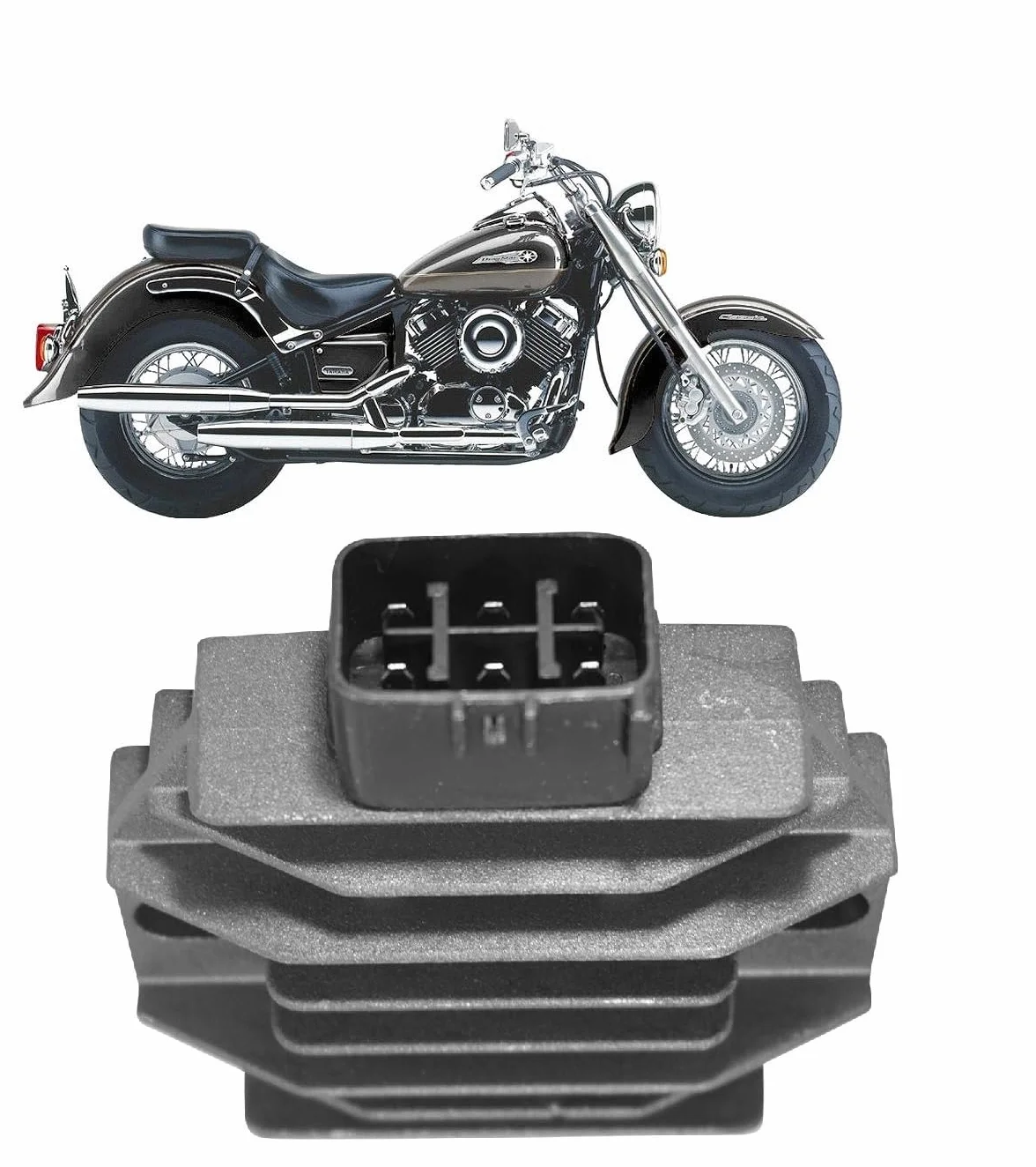 Twowinds - Regulador Corriente Moto SH650D-11 Compatible con Yamaha XVS 650, XVS 1100, XVS1600, XVZ 1300, YFM 125, YFM350A, YFM 400, YFM 450, YFM 600
