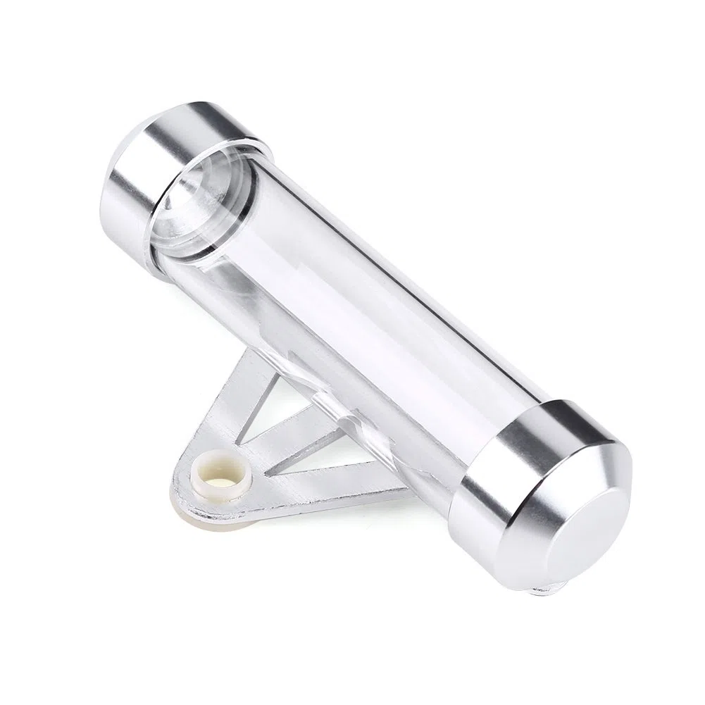 Tubo Seguro para Moto, Soporte para Disco Fiscal, Tubo para Pegatina ITV, Soporte de Tubo de Impuestos de Disco Cilíndrico, para la Mayoría de las Motocicletas (Plata)