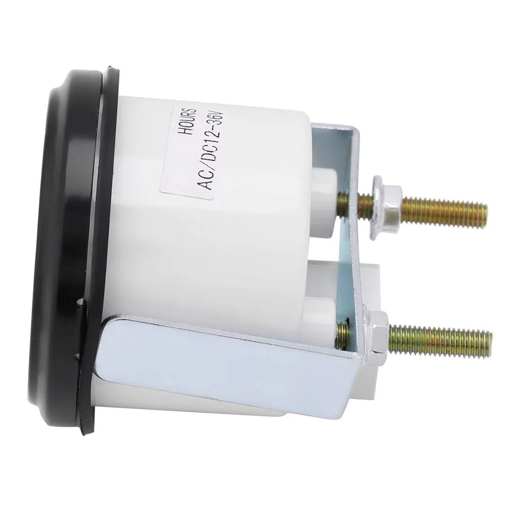 Medidor de horas de cuarzo 12-36 V CC AC 6 dígitos Medidor de horas de cuarzo redondo preciso Probador de calibre para barco, coche, camión, motor, Motocross, marino, ATV, generadores de barcos, tract