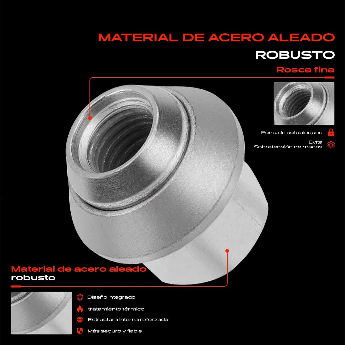 Frankberg 4x Tuerca de rueda Cojinete Compatible con Focus Turnier DNW Focus DAW DBW Fiesta V JD JH Fusion JU KA RB Replace# 91AB1K024AC