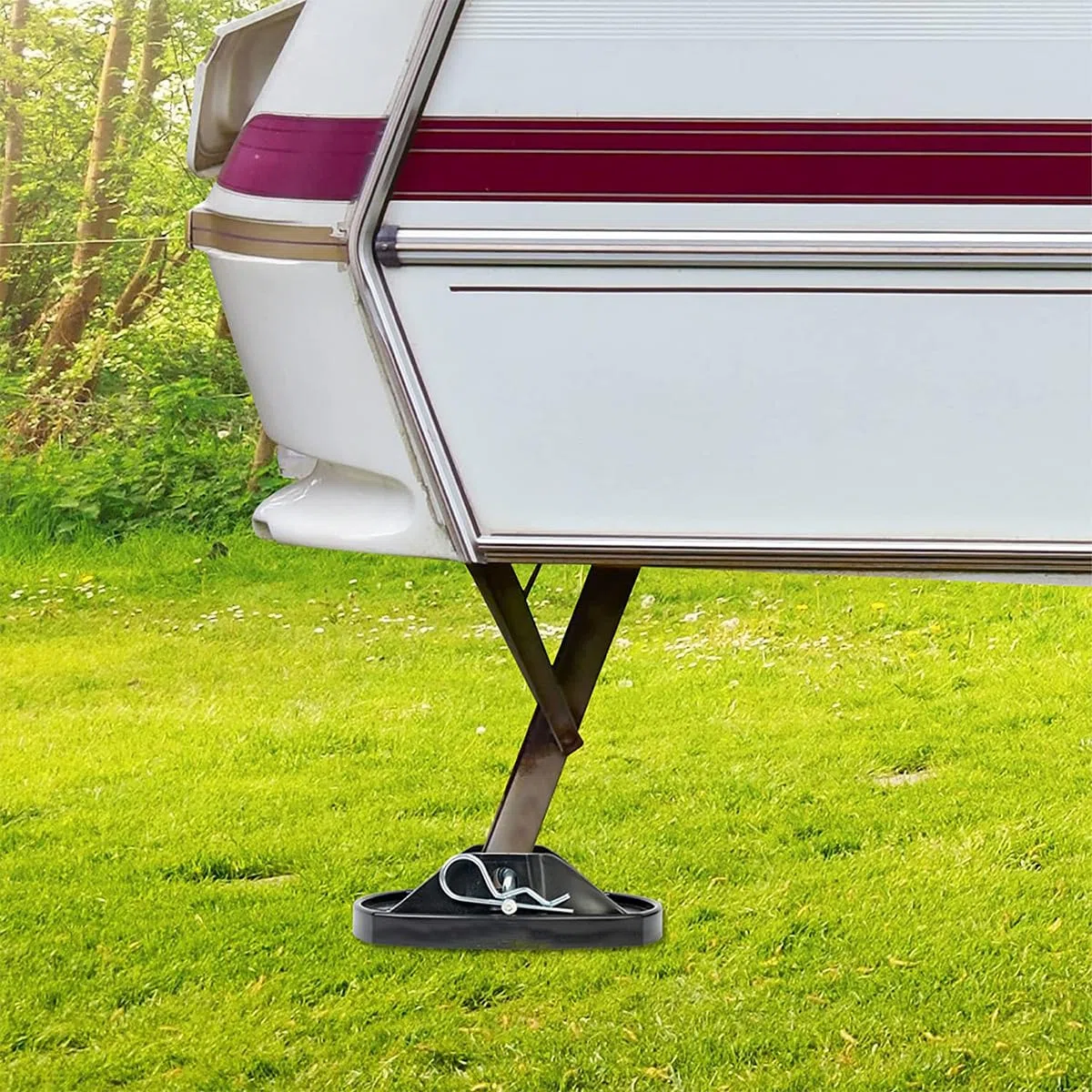 JNNJ 4 Piezas Pies De Gato Para Caravana, Almohadillas Para Caravana, Bases Estabilizadoras Para Patas De Caravana, Almohadillas Estabilizadoras Caravanas De Alta Resistencia, Accesorios Caravanas
