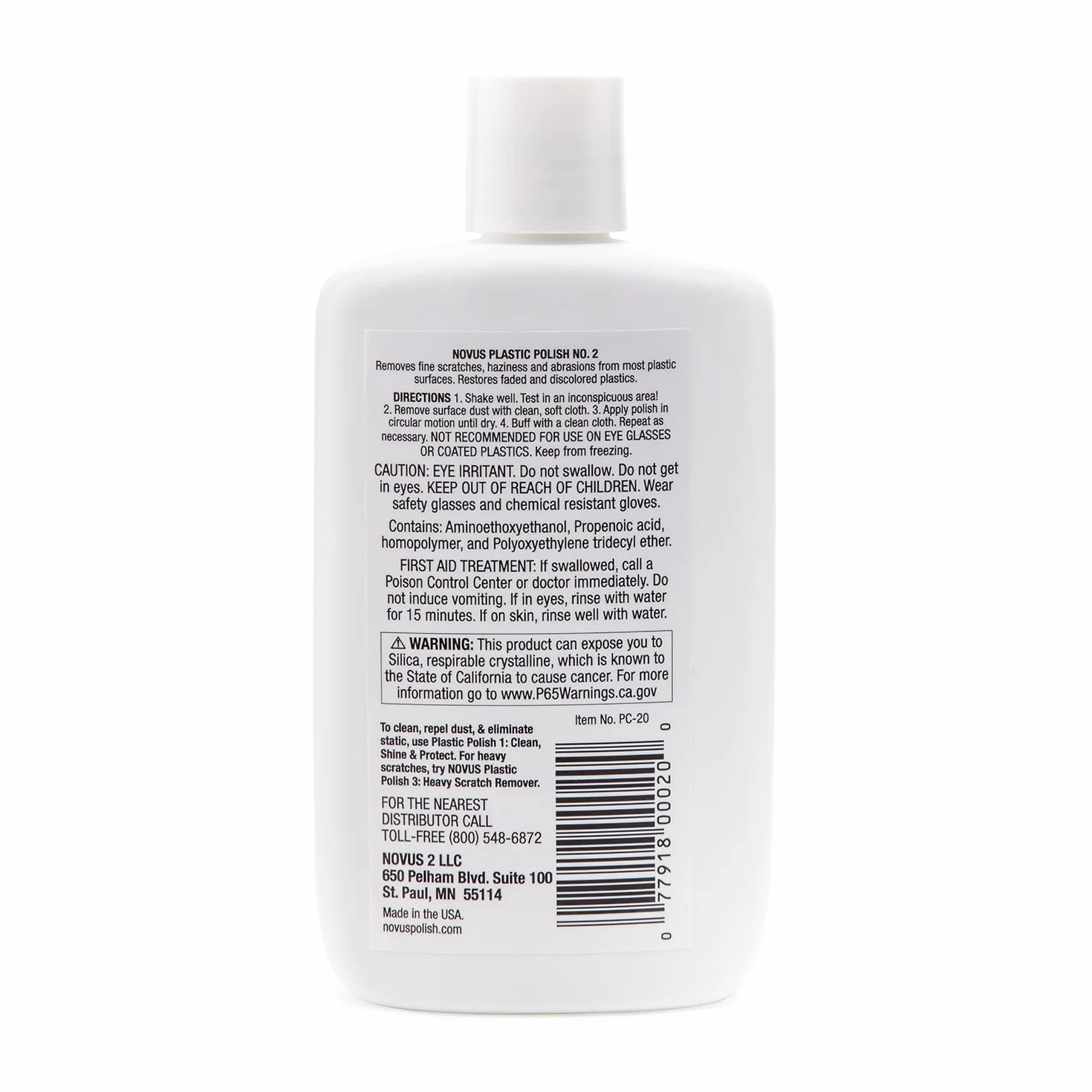 Novus Fina de 2 plástico – Reparador de arañazos, 8 ml