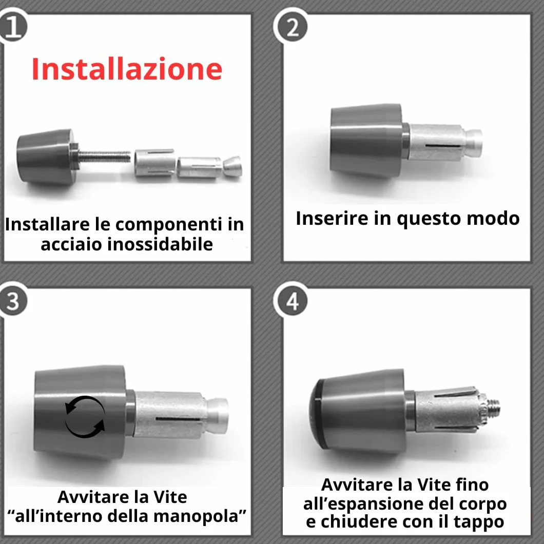Contrapesos para manillar de moto de 22 mm universales, contrapesos para manillar de scooter, mancuernas para scooter o moto, terminales de manillar, terminales de puños de moto, tapones para manillar