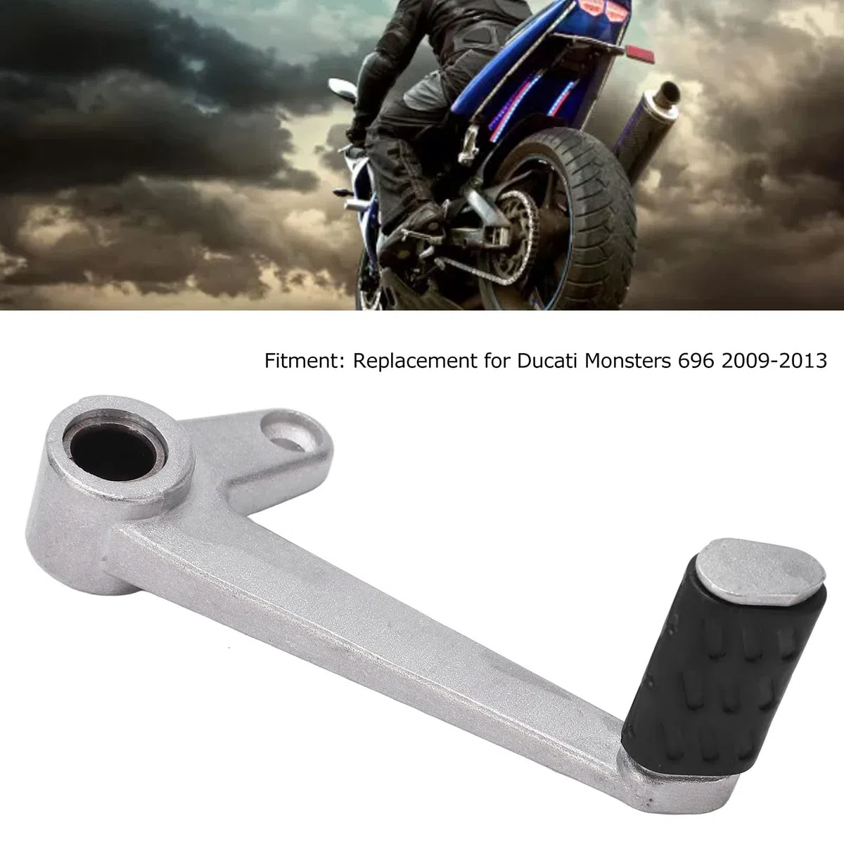 Palanca de cambios de motocicleta, palanca de cambios de freno de aleación de aluminio con pedal de cambio para Ducati Monsters 696 2009-2013