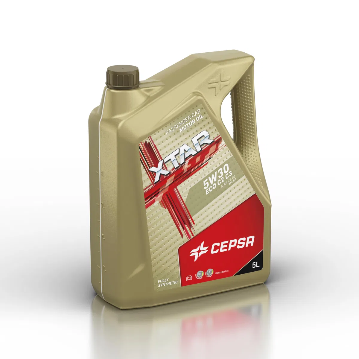 CEPSA XTAR 5W30 ECO C2 C3 5L- Lubricante sintético para vehículos híbridos, Gasolina y diésel, Dorado, El embalaje puede variar