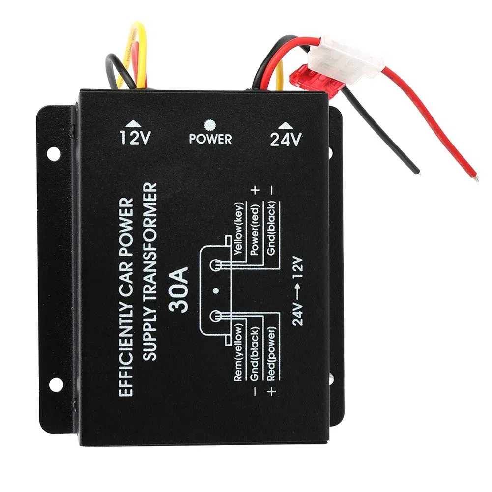 Gegong 24V-12V DC Convertidor 30Amp Paso Abajo Regulador de Voltaje Fuente de Alimentación Automotriz