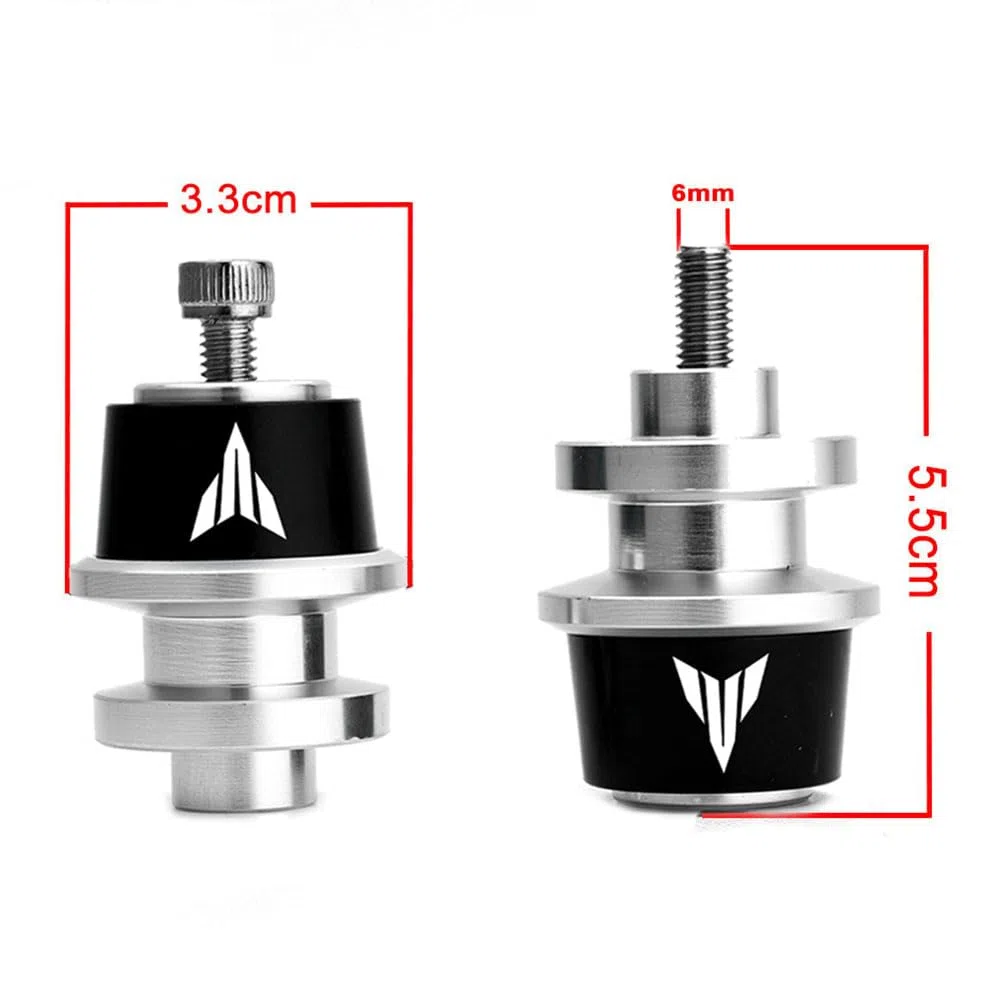 M6 Diábolos Motocicleta Basculante Bobina de Deslizadores Tornillo del Soporte para MT01 MT03 MT09 MT10 MT25 MT 01 03 09 10 TRACER 900 700 GT TRACER9 TRACER7 Accesorios (Titanio)