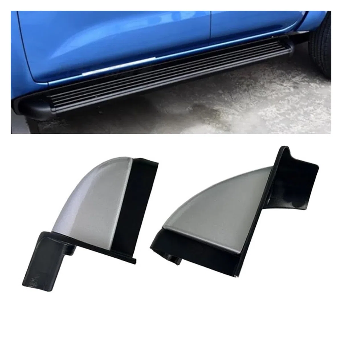 Faldones Laterales para Nissan para Navara D23 NP300 2015 2016 2017 2018 Tapa Escalón Lateral Tapón Superior Estribo Accesorios Piezas Repuesto Falda Lateral(Rear Right)