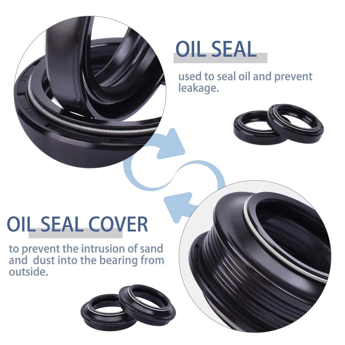 De sello de aceite y sello de polvo Para Suzuki DL650 Para V-Strom 2004-2014 43x54x11 Guardapolvo del retén de aceite del amortiguador de la horquilla delantera