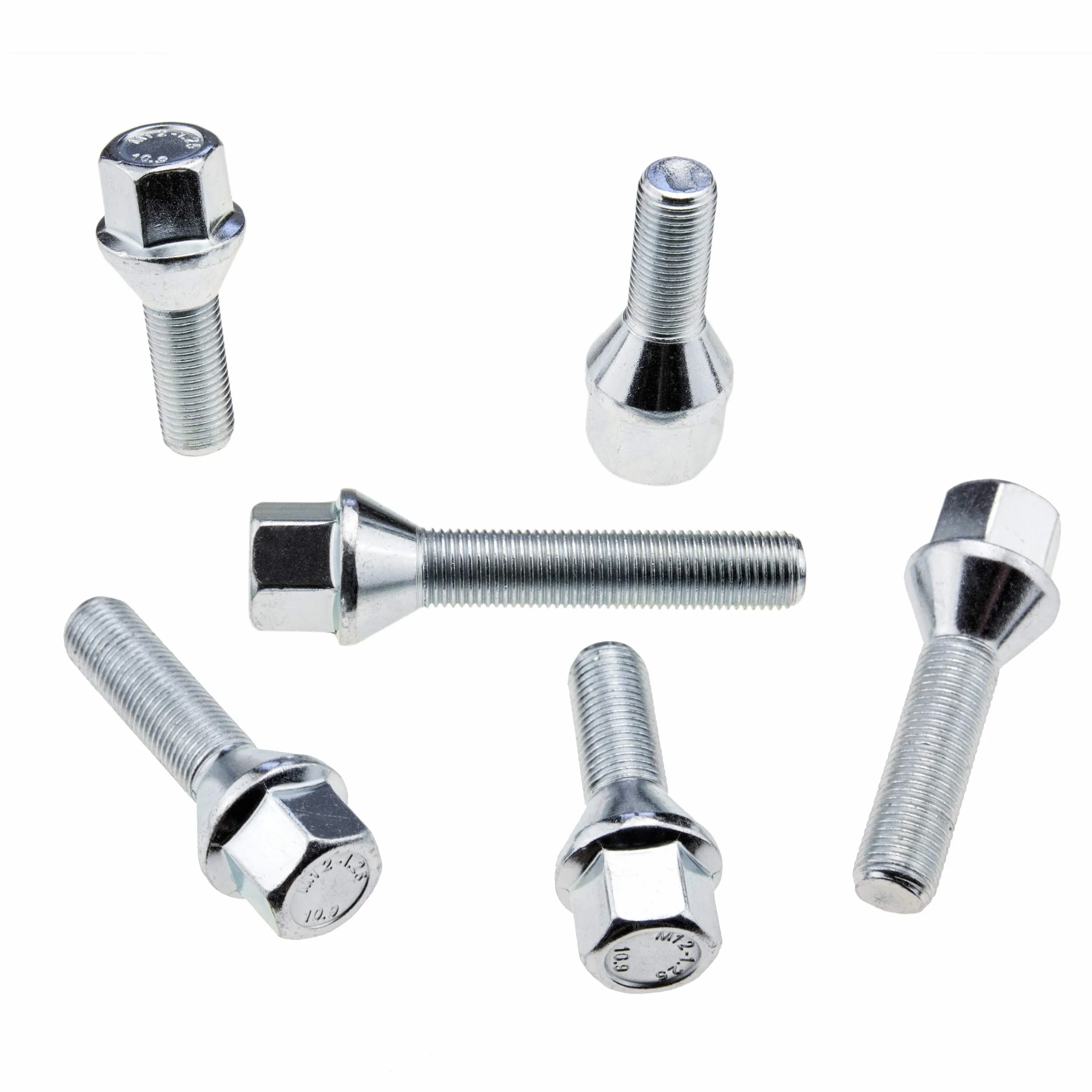 16 tornillos de rueda, M12 x 1,25, 45 mm, SW17, para llantas de aleación, llantas de acero