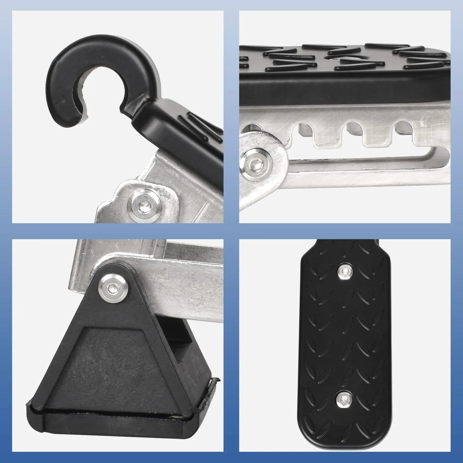 Dokeno Escalón de Puerta de Coche, Pedal de Puerta Plegable para Coche, Paso de la Puerta del Coche Regolabile con Amortiguador, Fácil Acceso al Techo, Apto para la Mayoría de Vehículo, SUV, Jeep, RV
