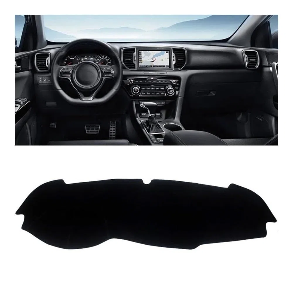 Compatible Con Kia Para Sportage 4 QL 2016 2017 2018 2019 2020 Cubierta Para Salpicadero Coche Alfombrilla Parasol Alfombras Panel Instrumentos Fundas Salpicadero(Black border LHD)