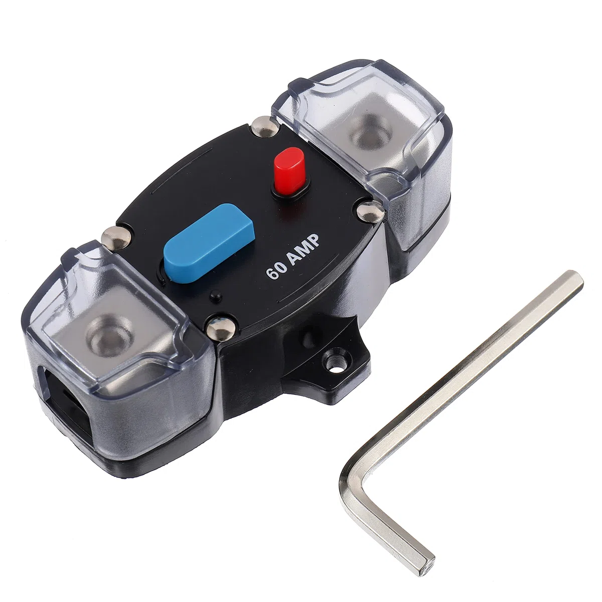 60A 12-48 v DC auto - recovery Breaker with Automatic RV Marine manual reset Button (60amp)