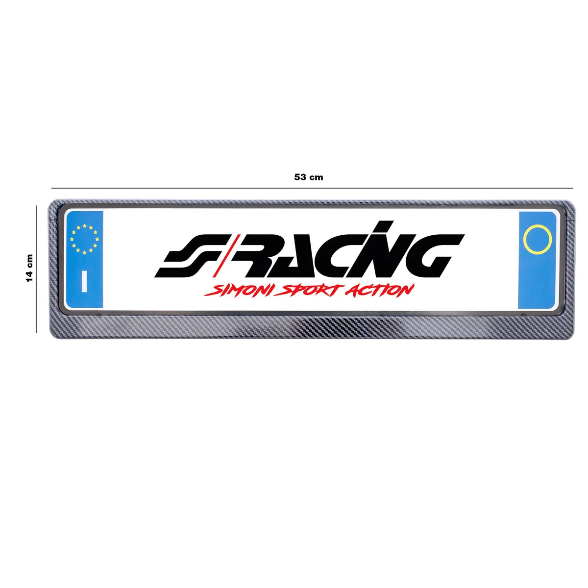 Simoni Racing PTX/CL - Soporte de matrícula Universal Trasero Carbono Look