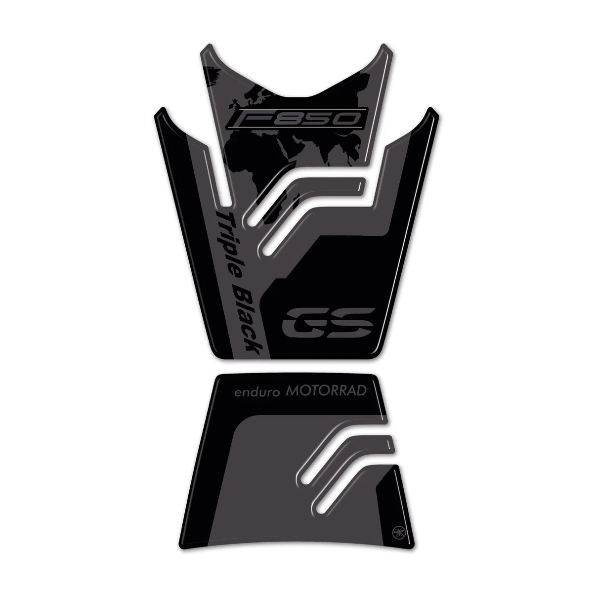 LABELBIKE - Pegatina 3D Moto Tanque Protección y Decoración de Resina Compatible con BMW F 850 GS Triple Black 2021-2023
