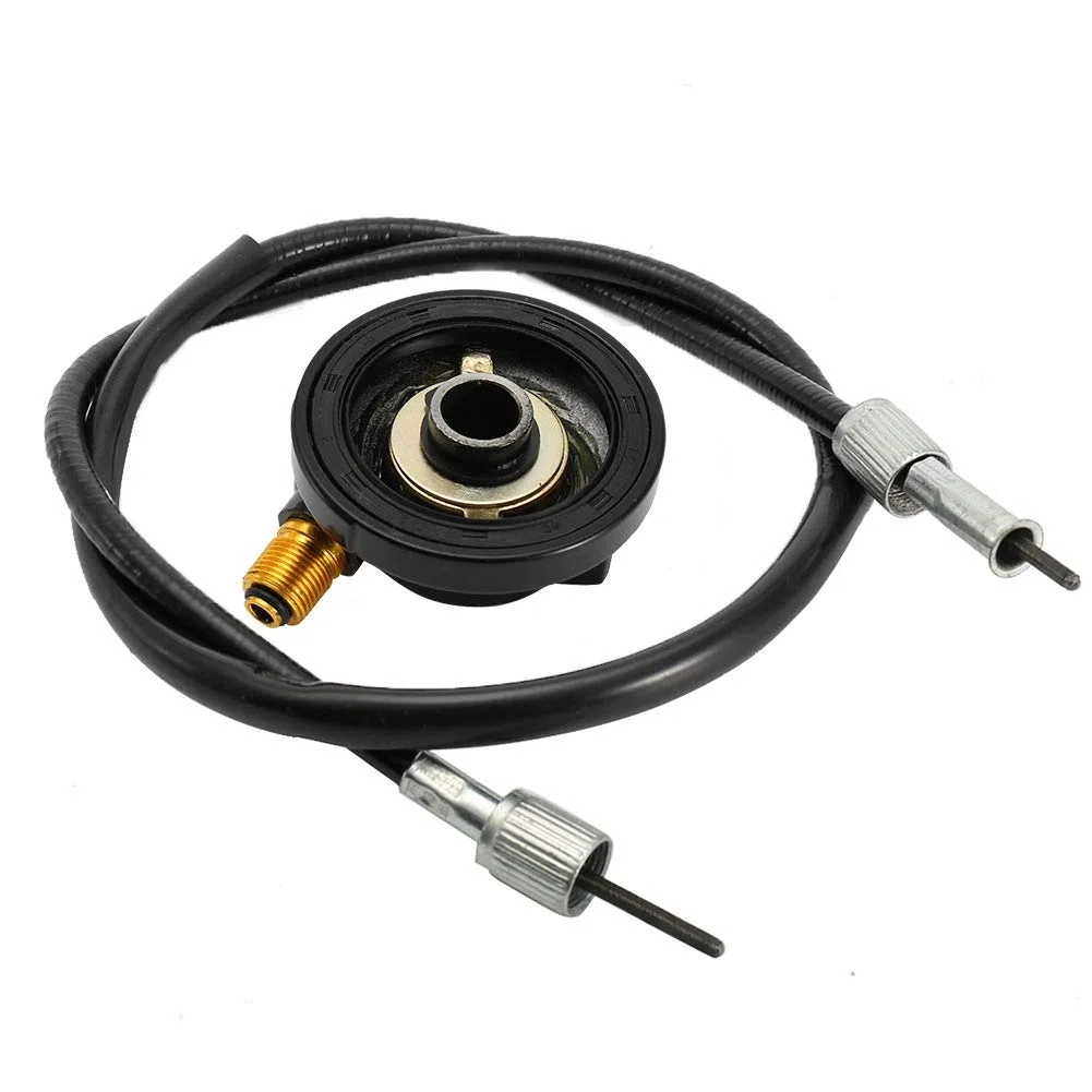 Cable Cuentakilómetros, Akozon Engranaje de Velocímetro Engranaje de transmisión de velocímetro de 12 mm con cable de 100cm,Cable sirga para cuentakilómetros y tacómetro para scooter GY6
