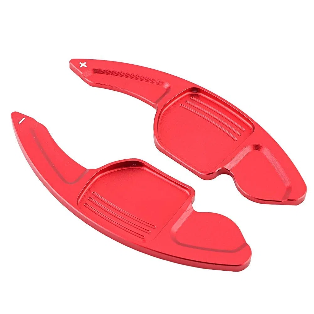 Aramox Paletas de cambio de marcha al volante, 2 piezas de aleación de aluminio, volante de velocidad, paleta de cambio de velocidad para A3 A4L A5 A6 A7 A8
