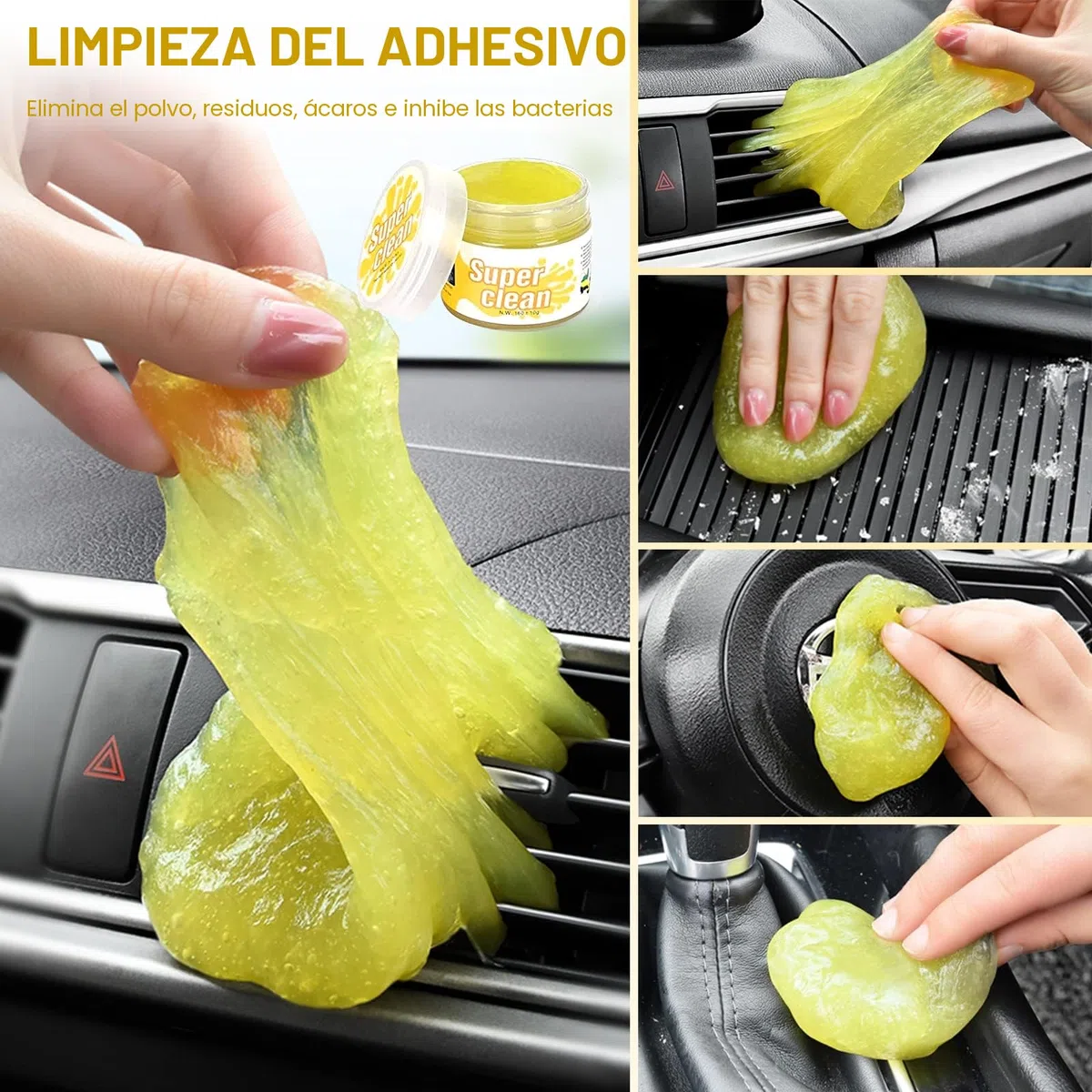 AOKITO Juego de limpieza de coche – Juego de 20 piezas para el cuidado del coche para interior y exterior – Juego de lavado de coches con cepillos, esponjas de pulido, gel de limpieza y más – Práctica