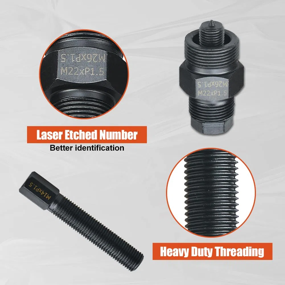 Juego de 10 Piezas Herramientas universales para Extractor de Volante de Motocicleta, Motocross, ATV, Compatible con Yamaha, Kawasaki, Honda, Suzuki