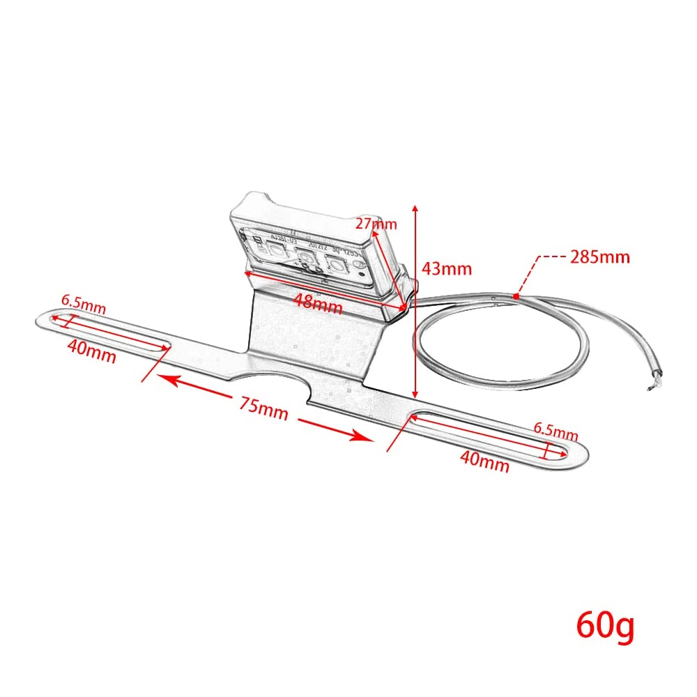 universal luz trasera moto con soporte LED Luz de Freno de Matrícula Lámpara de Roja Homologados compatible con ATV, cruiser, chopper, etc