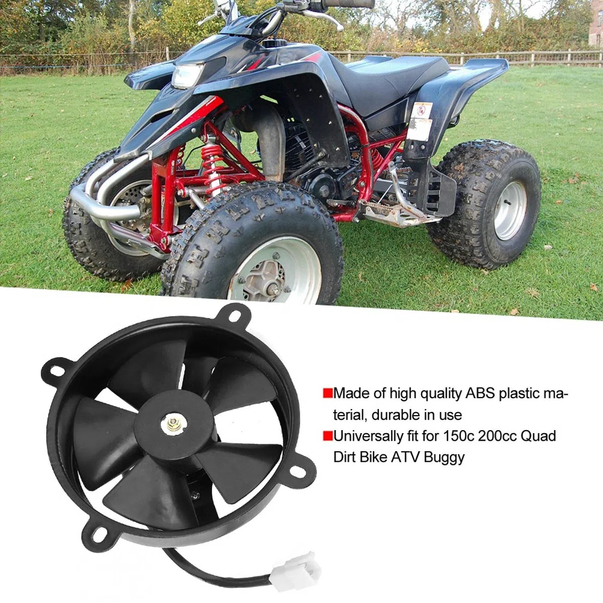 Ventilador para muffin, radiador de 6 pulgadas, ventilador de refrigeración termoeléctrico, 150c, 200 cc, apto para quad, moto de cross, atv, buggy, oorway, de habitación a habitación, estufa de leña,
