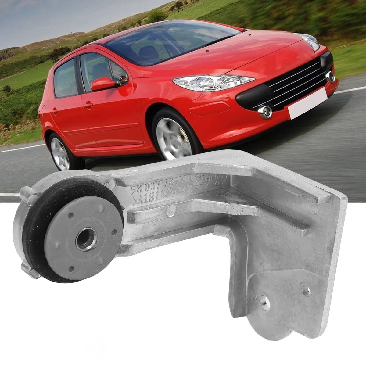 Yctze Soporte del Intercooler 9803778980 Reemplazo del Conjunto del Soporte del Cojinete de Montaje del Intercooler de Metal para 308 5008 Soporte del Intercooler