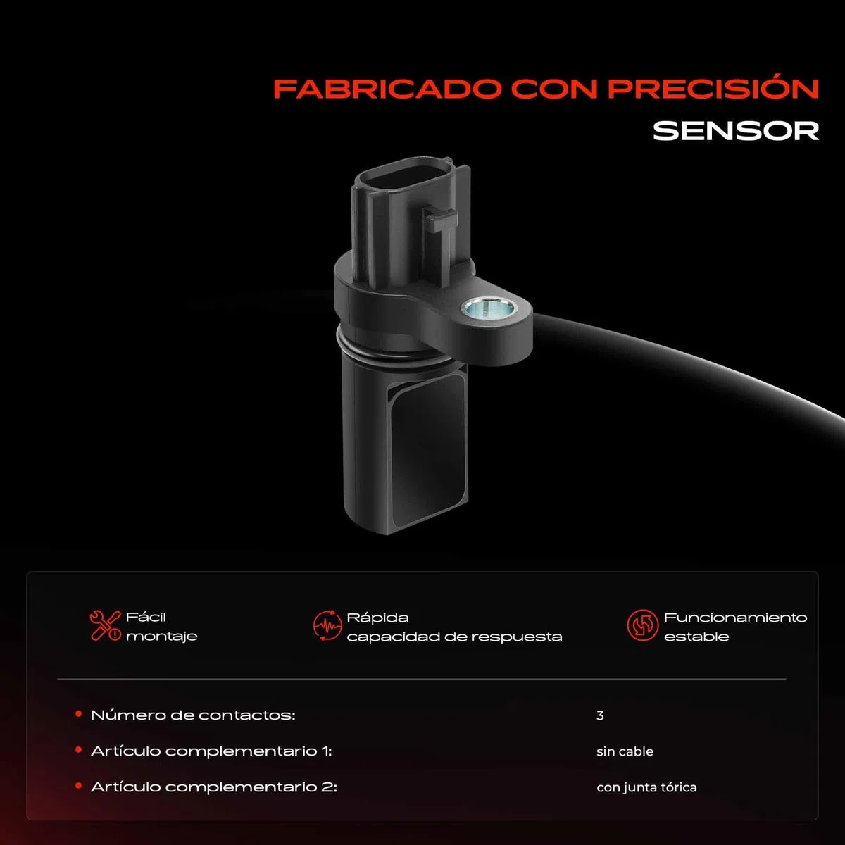 Frankberg Posición del cigüeñal Sensor del cigüeñal 3-Polos Compatible con 350 Z Coupé Z33 Pathfinder II R50 FX Murano I Z50 350 Z R.o.a.d.s.t.e.r Z33 Replace# 23731AL60C,917-707