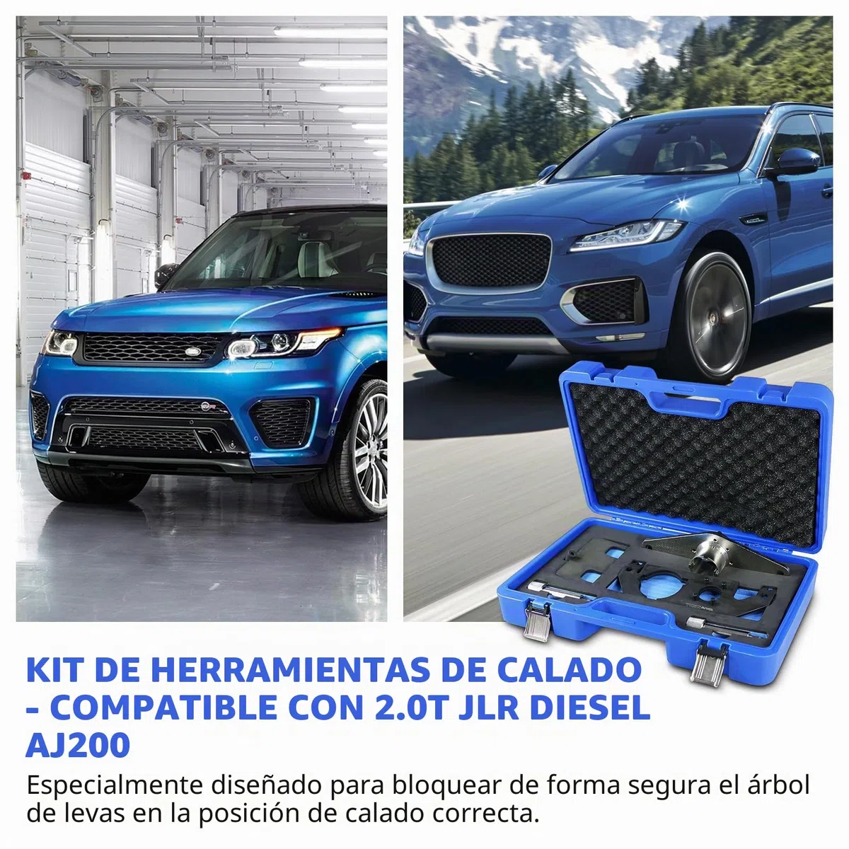 Kit de herramientas de sincronización de bloqueo del árbol de levas del motor compatible con Land Rover Jaguar Aurora 2.0T JLR AJ200 Diesel Engine Juego de herramientas de sincronización de alineación
