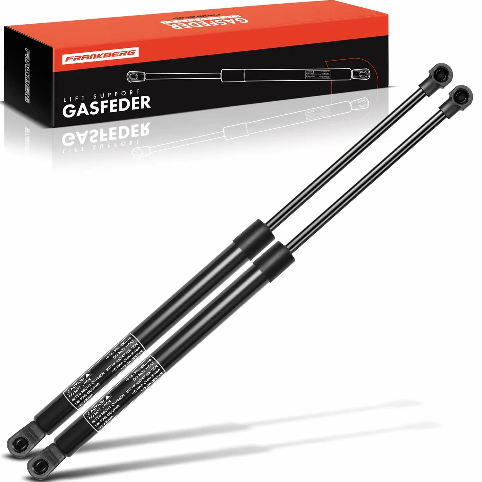 Frankberg 2x Amortiguadores de gas portón trasero Compatible con Polo 9N Compacto 2001 2002 2003 2004 2005 2006 2007 2008 2009 Replace# 6Q6827550
