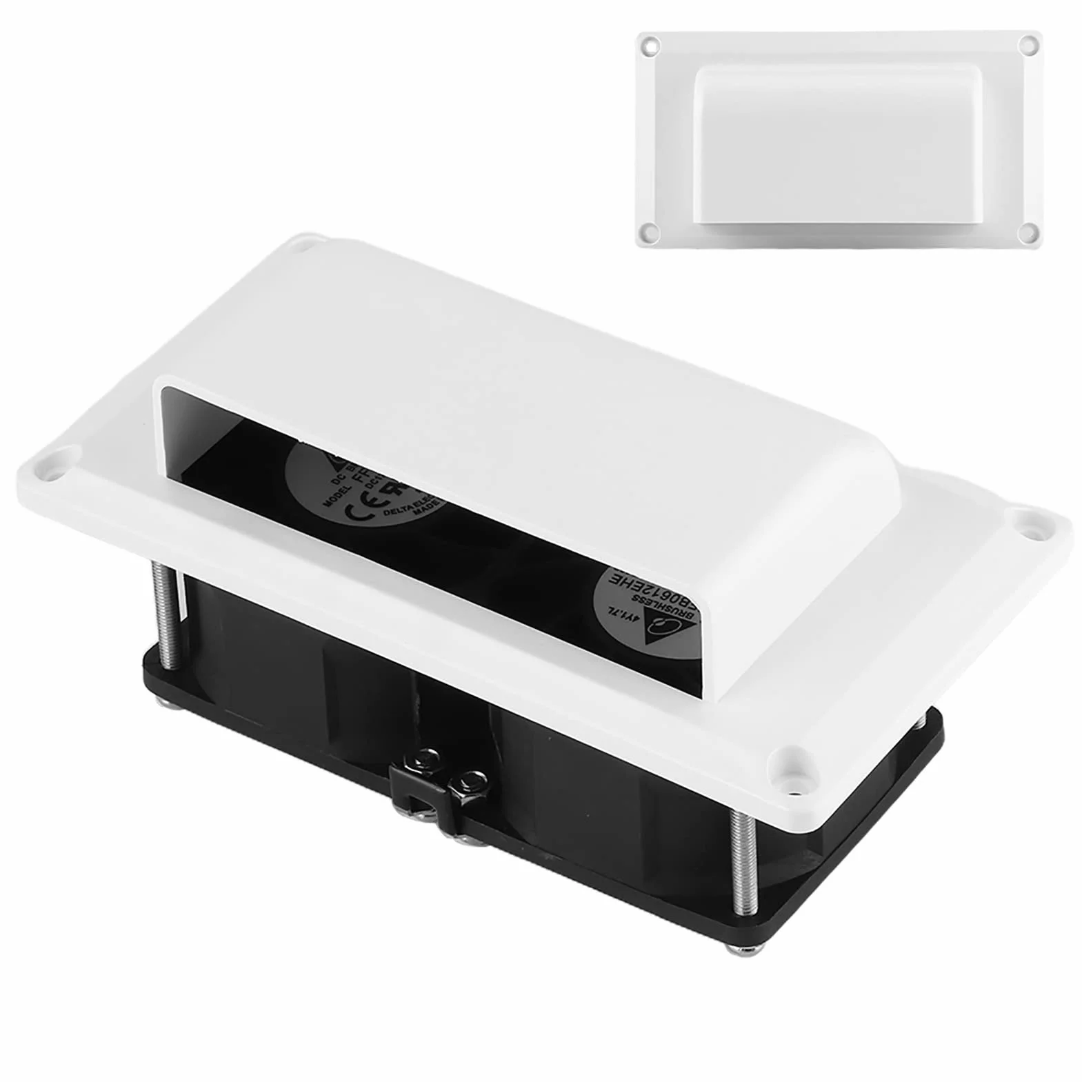 Tbest Ventiladores R de 12 V, Rejillas de Ventilación Laterales para Caravana, Ventilador Extractor de Autocaravana, Ventilación de Ventilación Lateral, Ventilador de Escape de 12 V, 25