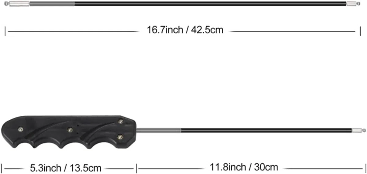Motorcycle Whip, 16.7 Pulgadas Portátil Get Back Bicicleta Bike Bike Ship, Multi Propósito Motorbike Whip con Manija de ABS y Cuerda de Acero Inoxidable para Hombres Regalos