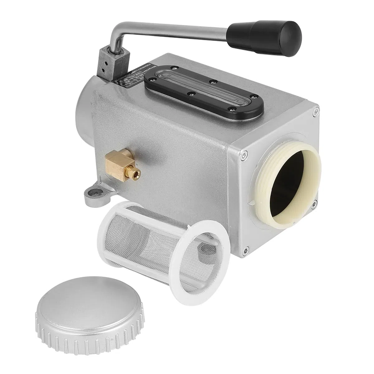 Oumefar Bomba de Aceite lubricante Y-8 Puerto de Salida Doble Bomba Manual Lubricación Manual con Base de Nylon 500CC