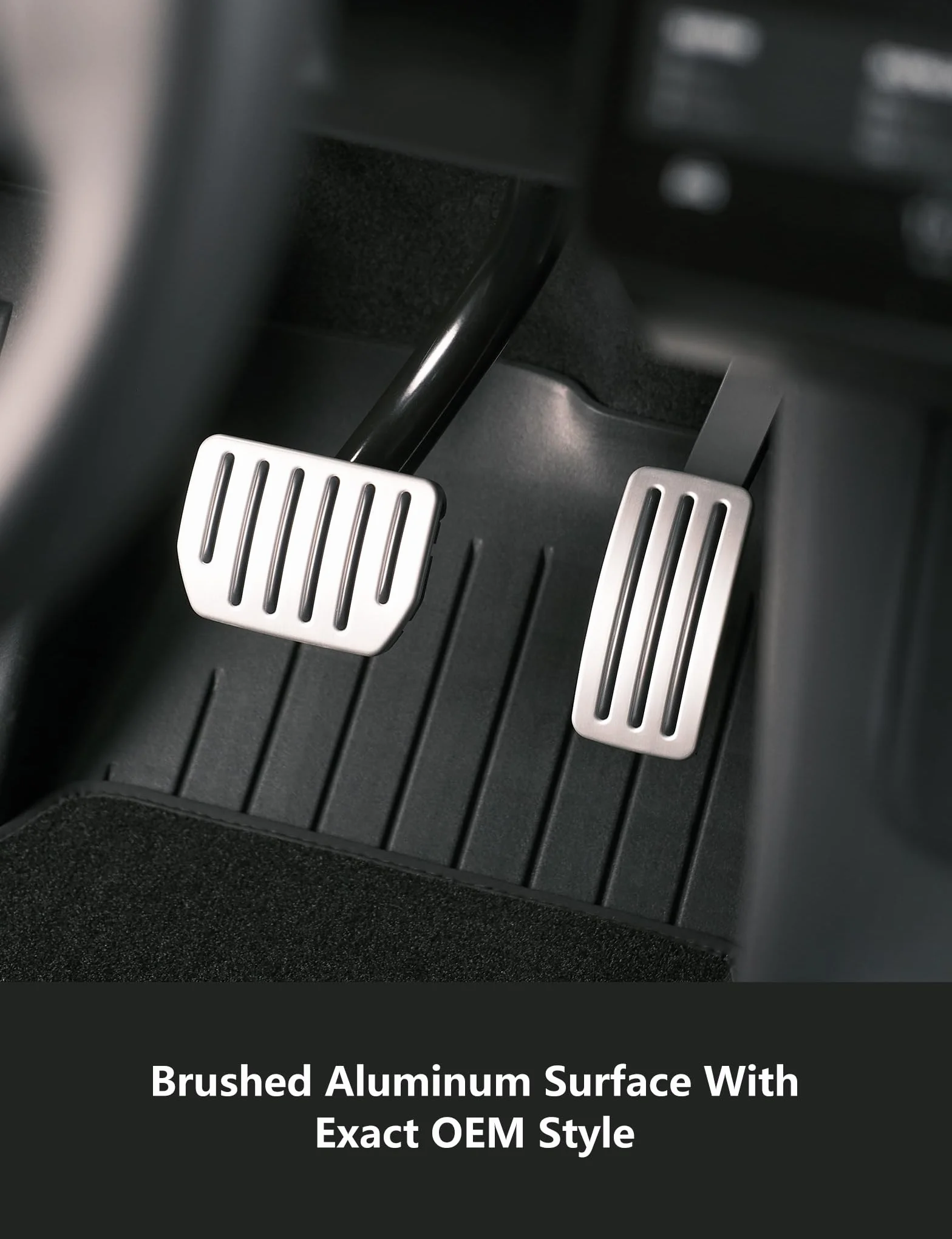 TPARTS Juego de Pedales de Rendimiento de Aluminio con Bloqueo Auto-Flip para Tesla Model 3 y Model Y Fundas de Pedales Acelerador y Freno con Protector Antideslizante Accesorios de reemplazo de